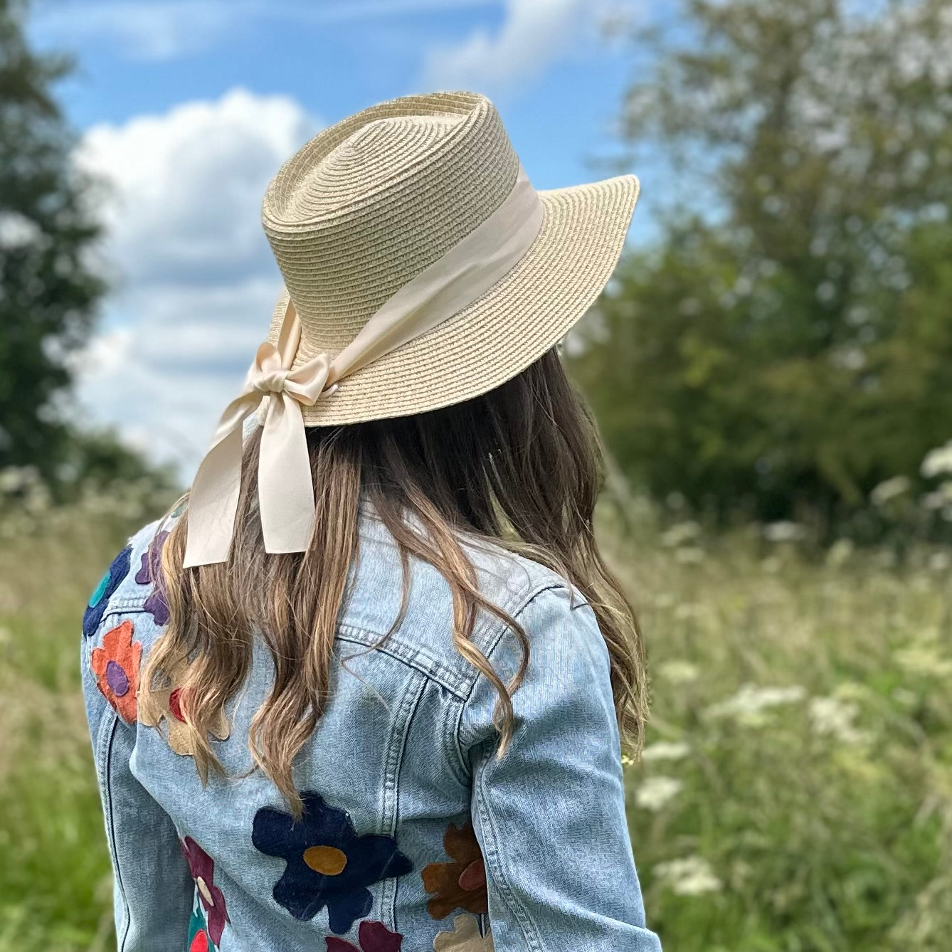 Straw Summer Boater Hat