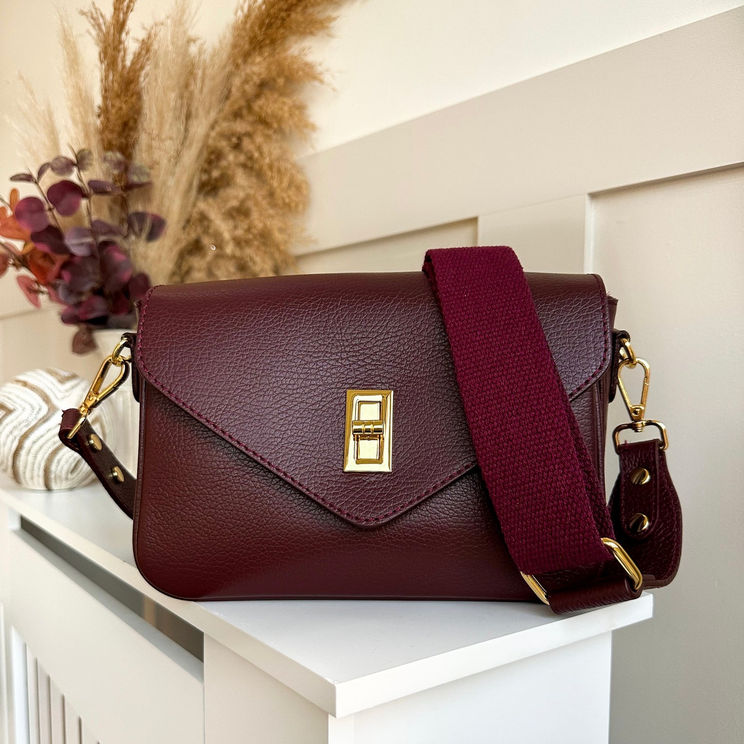 Martine Leather Crossbody Bag