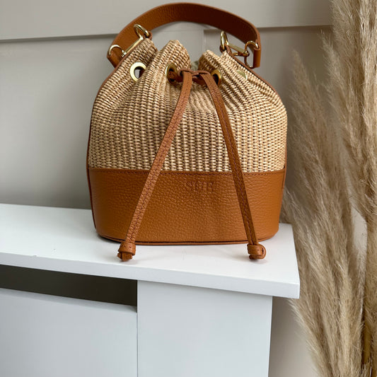 Pre-Printed Amara Raffia Bag - SUE