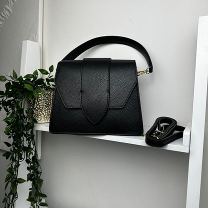 SAMPLE Leather satchel style Crossbody Bag top handle