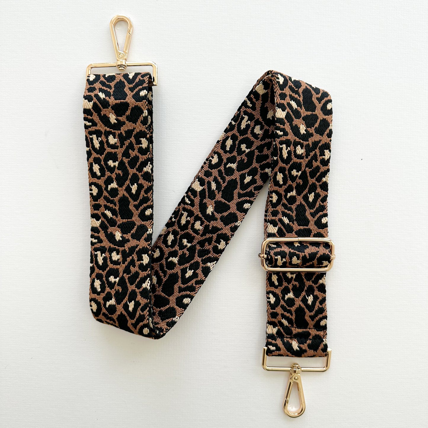 Leopard Print Woven Replacement Bag Straps