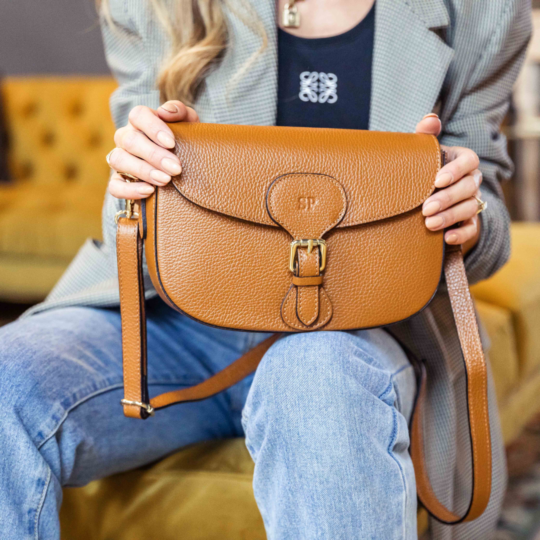 Sienna Saddle Leather Crossbody Bag